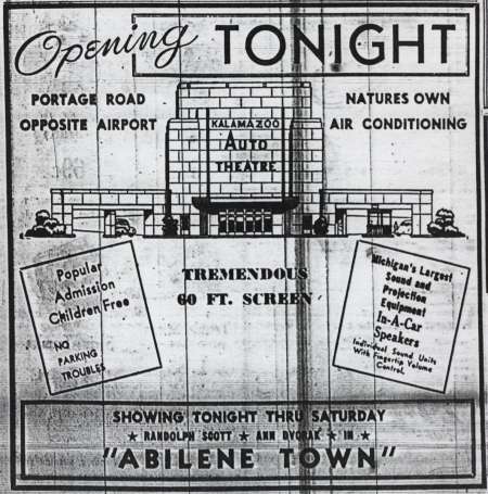 Portage Drive-In Theatre - Ad - Photo From Rg